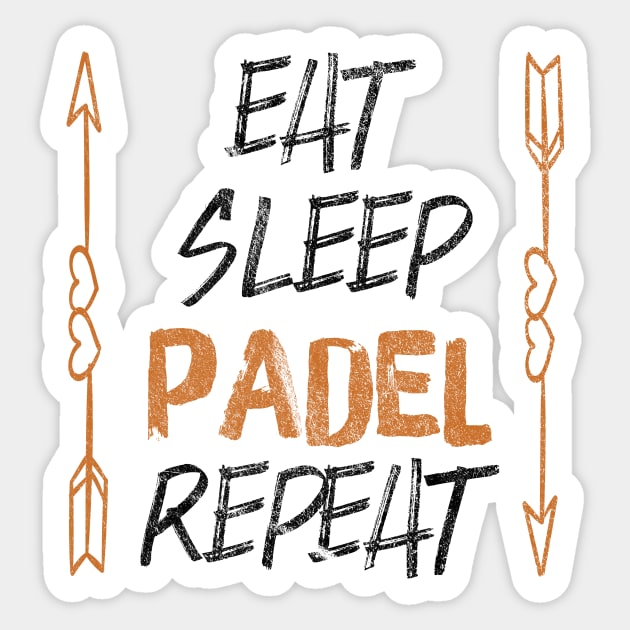 Eat Sleep Padel Repeat, Funny Padel Player Gift Idea Sticker by For_Us